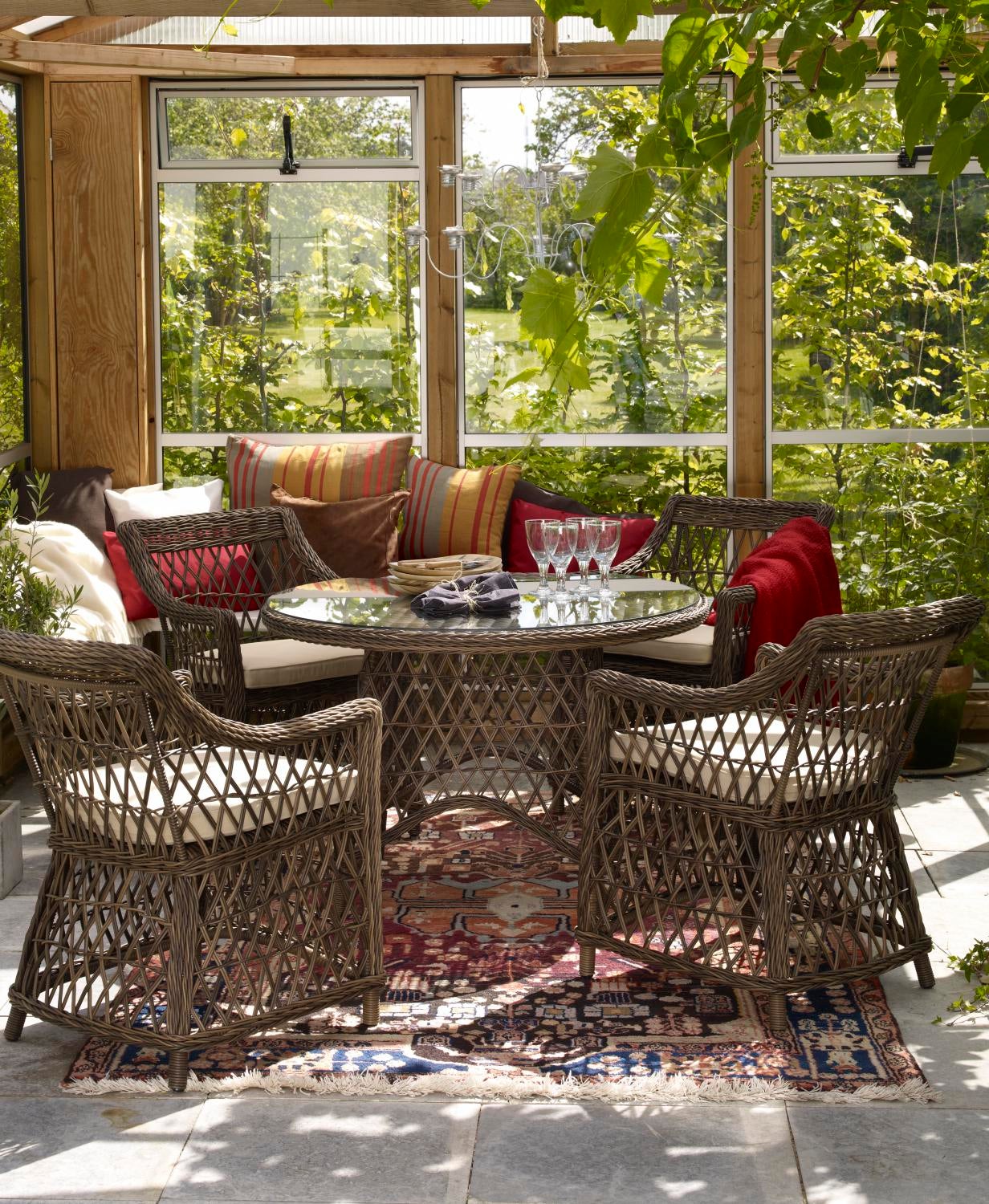 Beatrice stol med armlæn Brun/beige