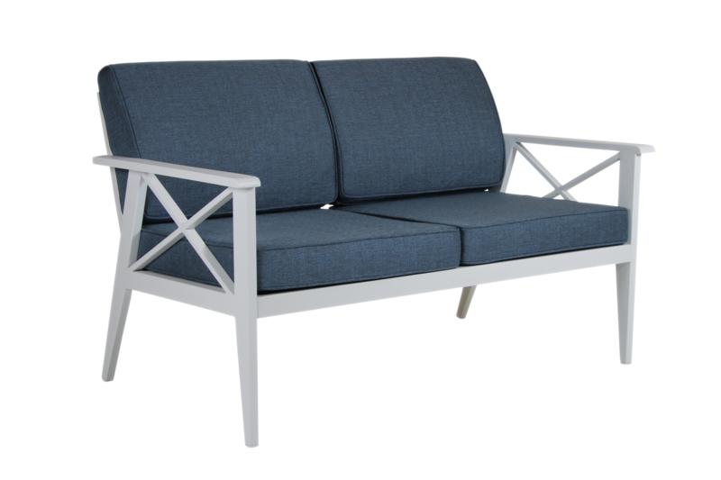 Sottenville 2,5-personers sofa White/Midnight blue