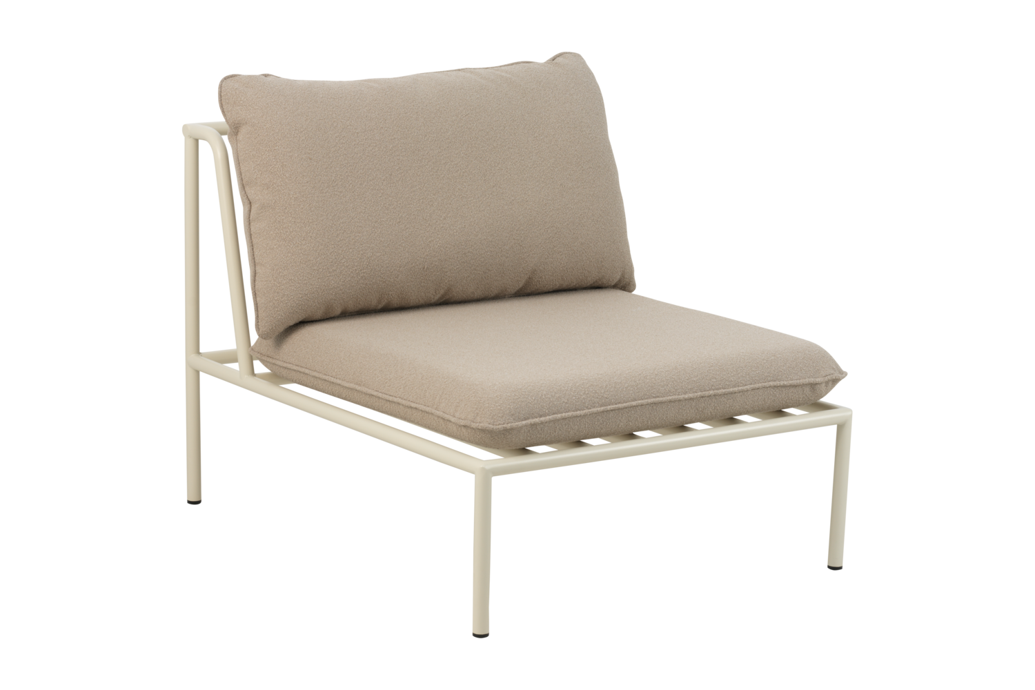 Collier midterste del Pearl White/Teddy Beige