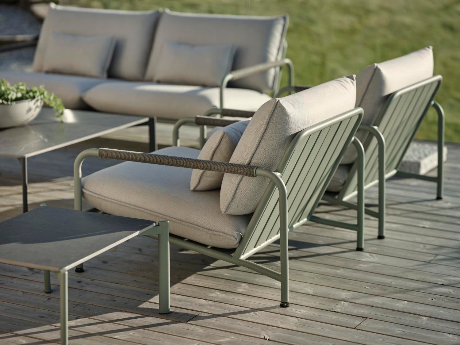 Lerberget 2,5 sæder sofa  Dusty Green/ash