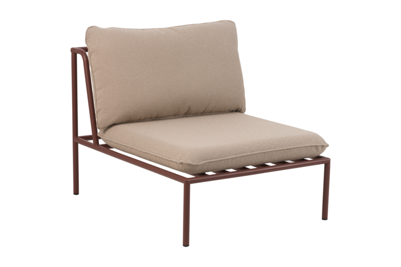 Collier midterste del Zin Red/Teddy Beige