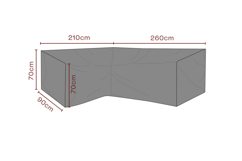 Møbelovertræk hjørnesofa Sort
