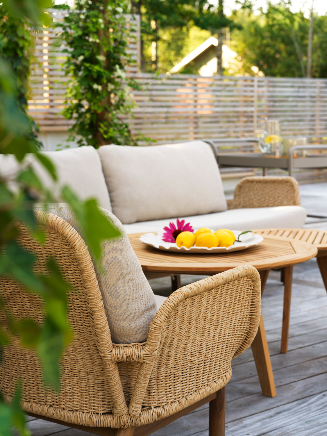 Lily lænestol Twist Straw/Plush Wheat