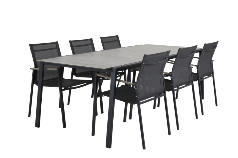 Lyra spisebordsstol Sort/grå