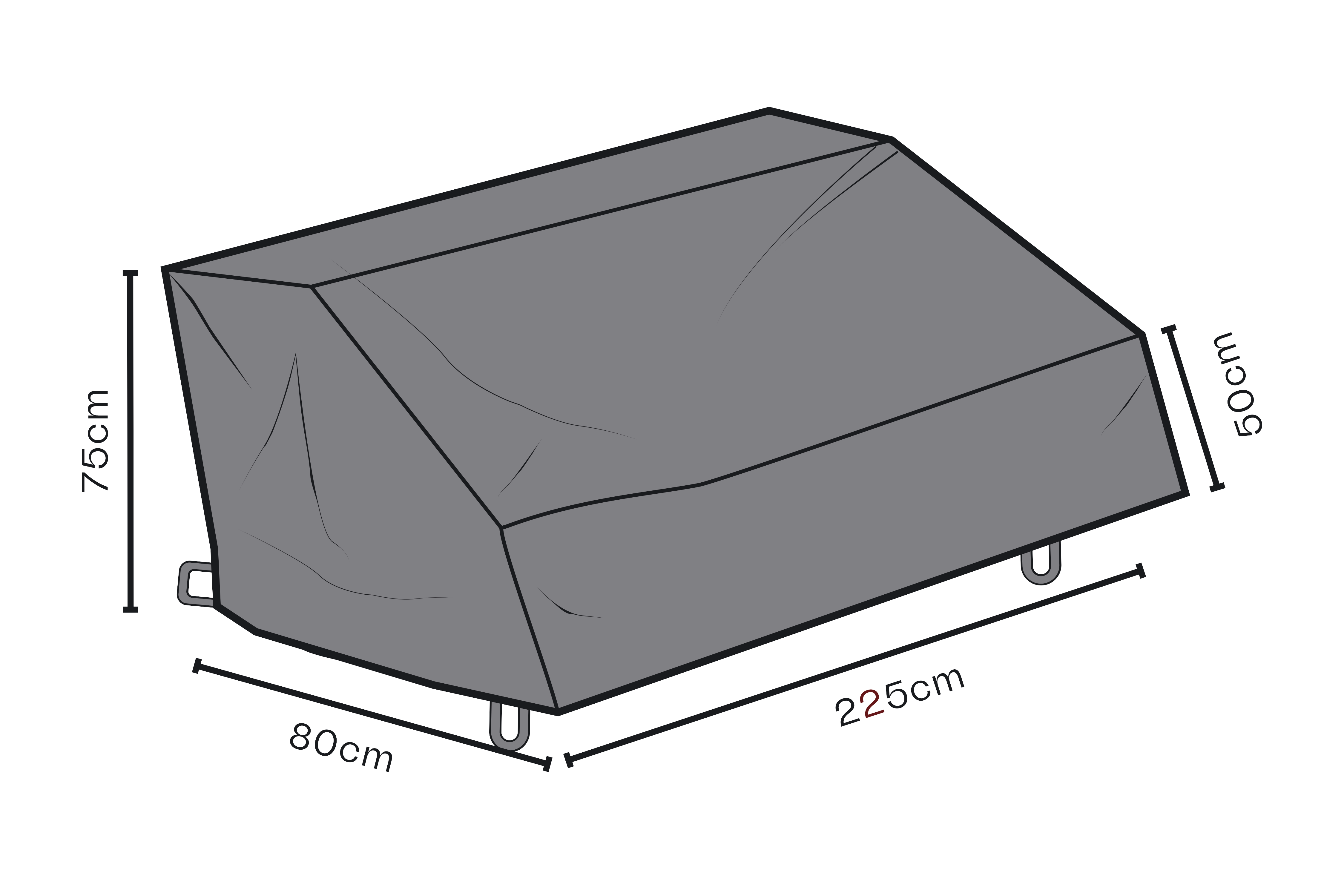 Møbelovertræk sofa Black-Breathable