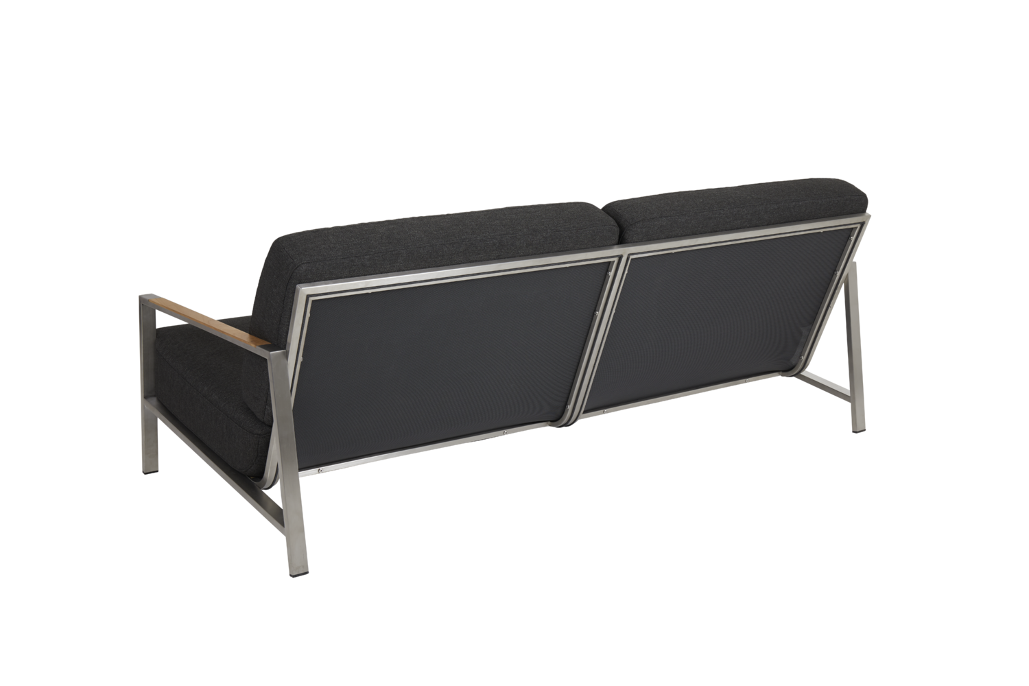 Naos 2,5 sæder sofa  Rustfrit stål/Nearly black