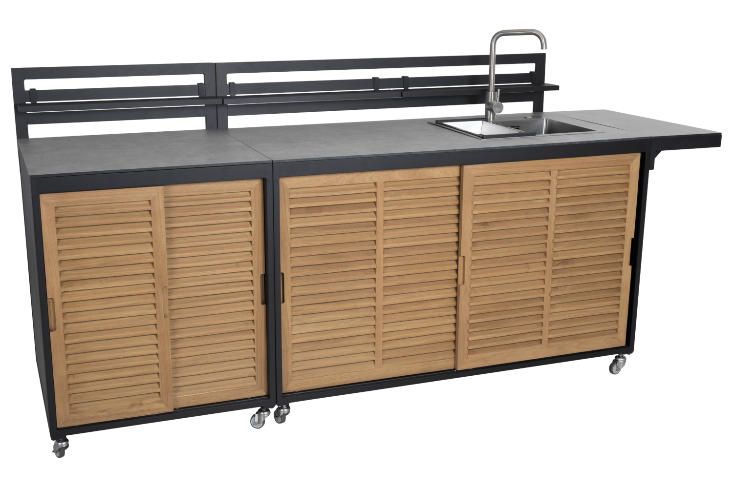 Fornax udekøkken Sort/teak