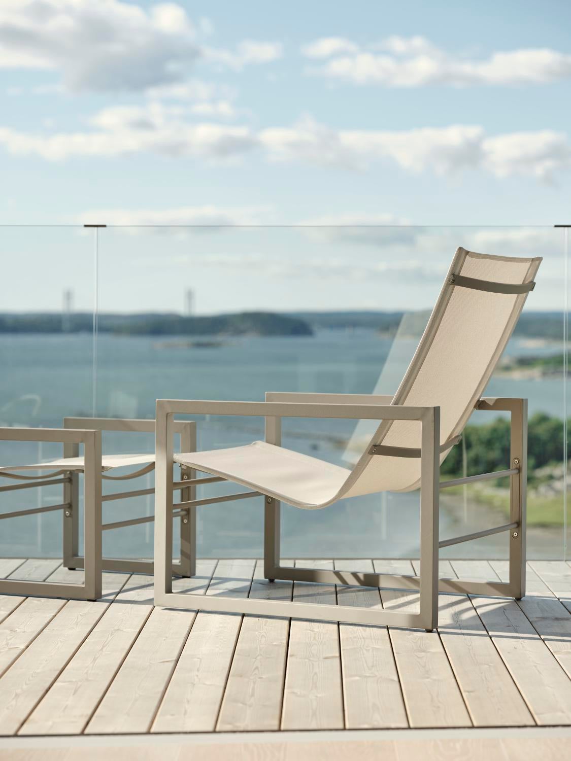 Vevi fodskammel Khaki/Off-white