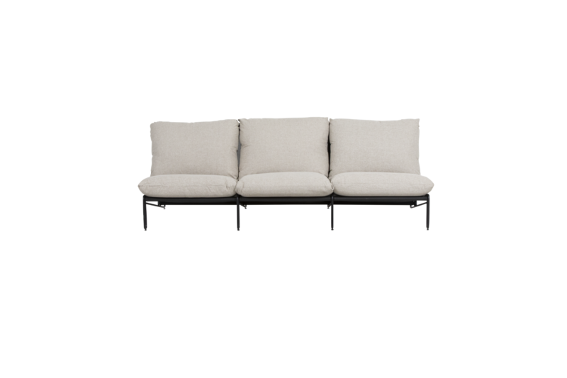 Blixt loungestol Black/Cley beige