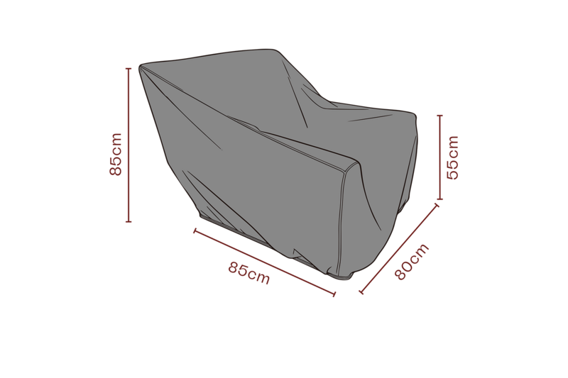 Møbelovertræk lænestol Sort