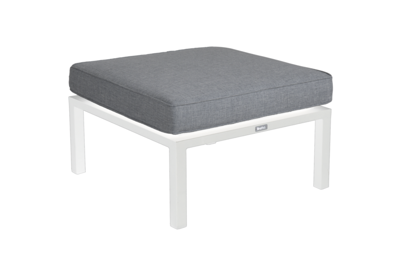 Belfort fodskammel Hvid/Pearl grey