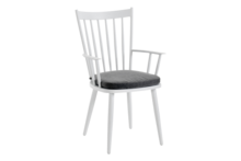 Alvena stol med armlæn Hvid