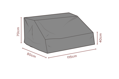 Møbelovertræk hjørnesofa Sort