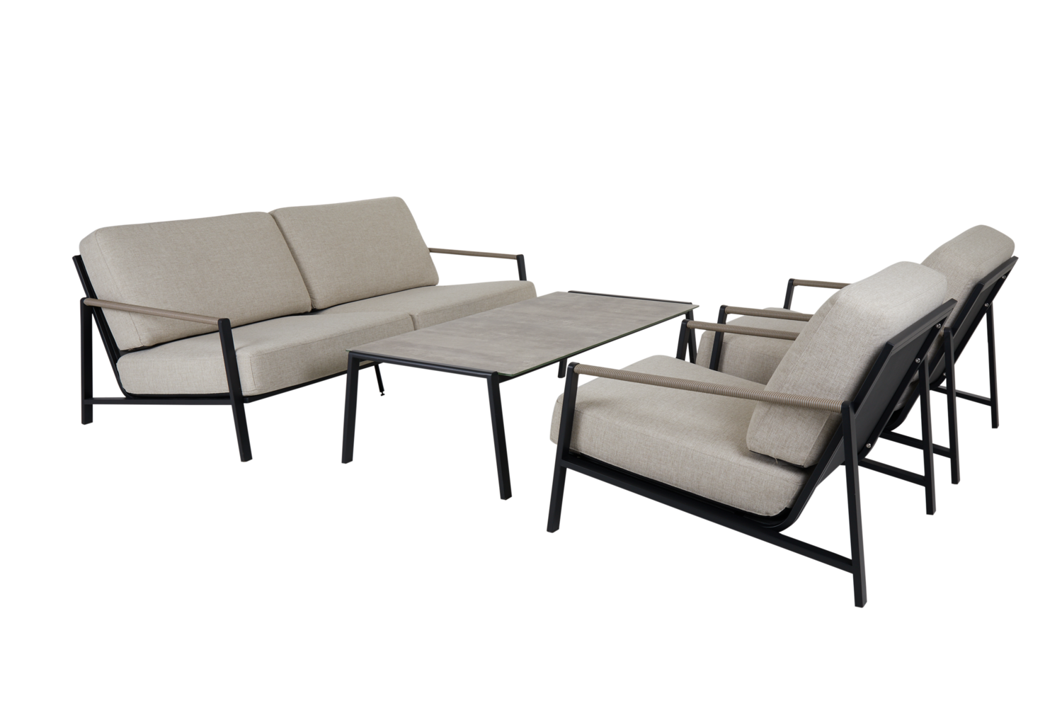 Lyra 2,5 sæder sofa  Black/sand