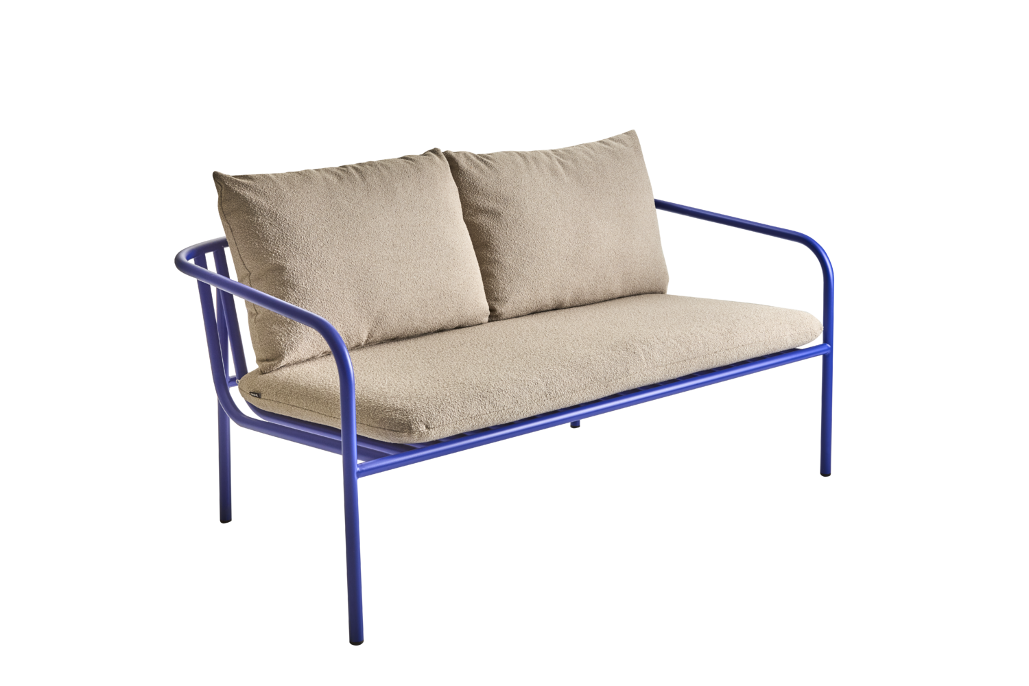 Bendt 2-personers sofa Indigo Blue/Teddy Beige