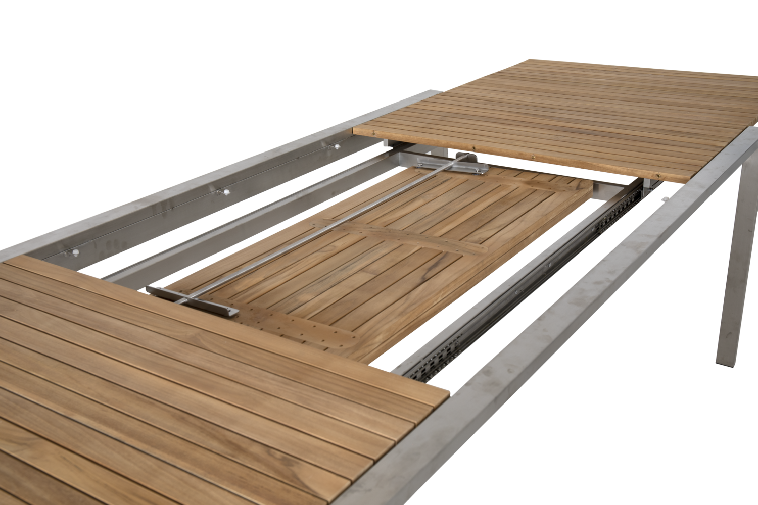 Naos spisebord Rustfrit stål/teak