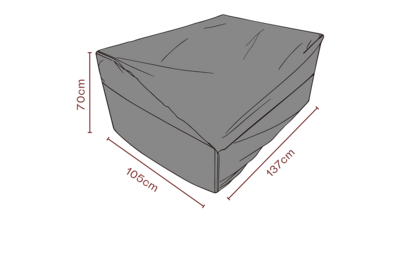 Møbelovertræk ottoman Sort