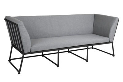 Vence 3-personers sofa Black/Pearl grey