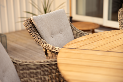 Peace Wood spisebord Antracit/Teak