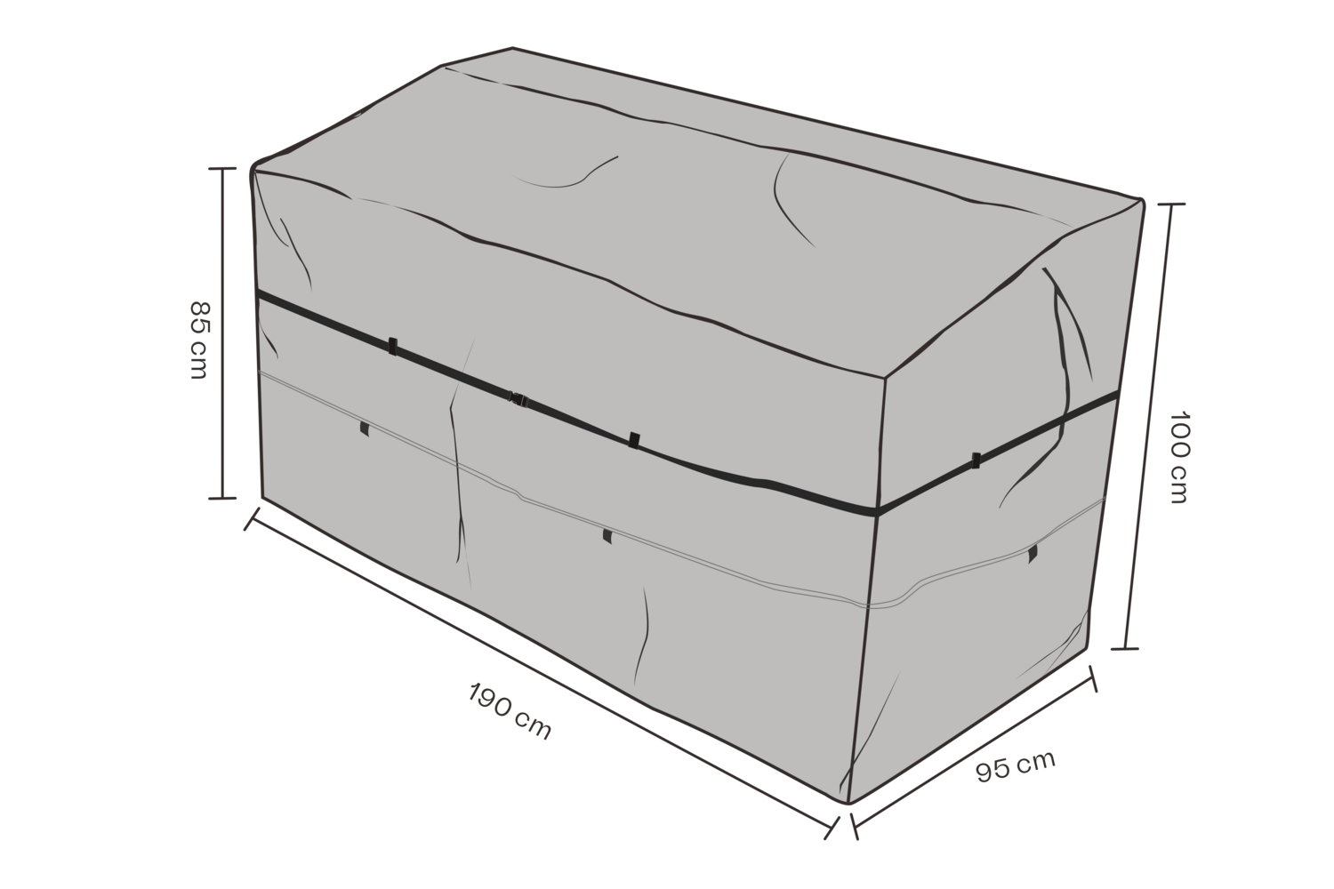 Møbelovertræk positionslænestol Black-Waterproof