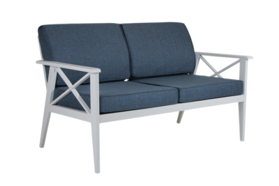 Sottenville 2,5-personers sofa  White/Midnight blue