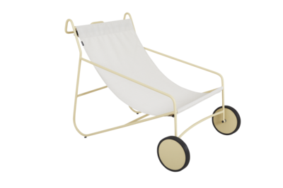 Poul Chair loungestol Lemon/Off-white