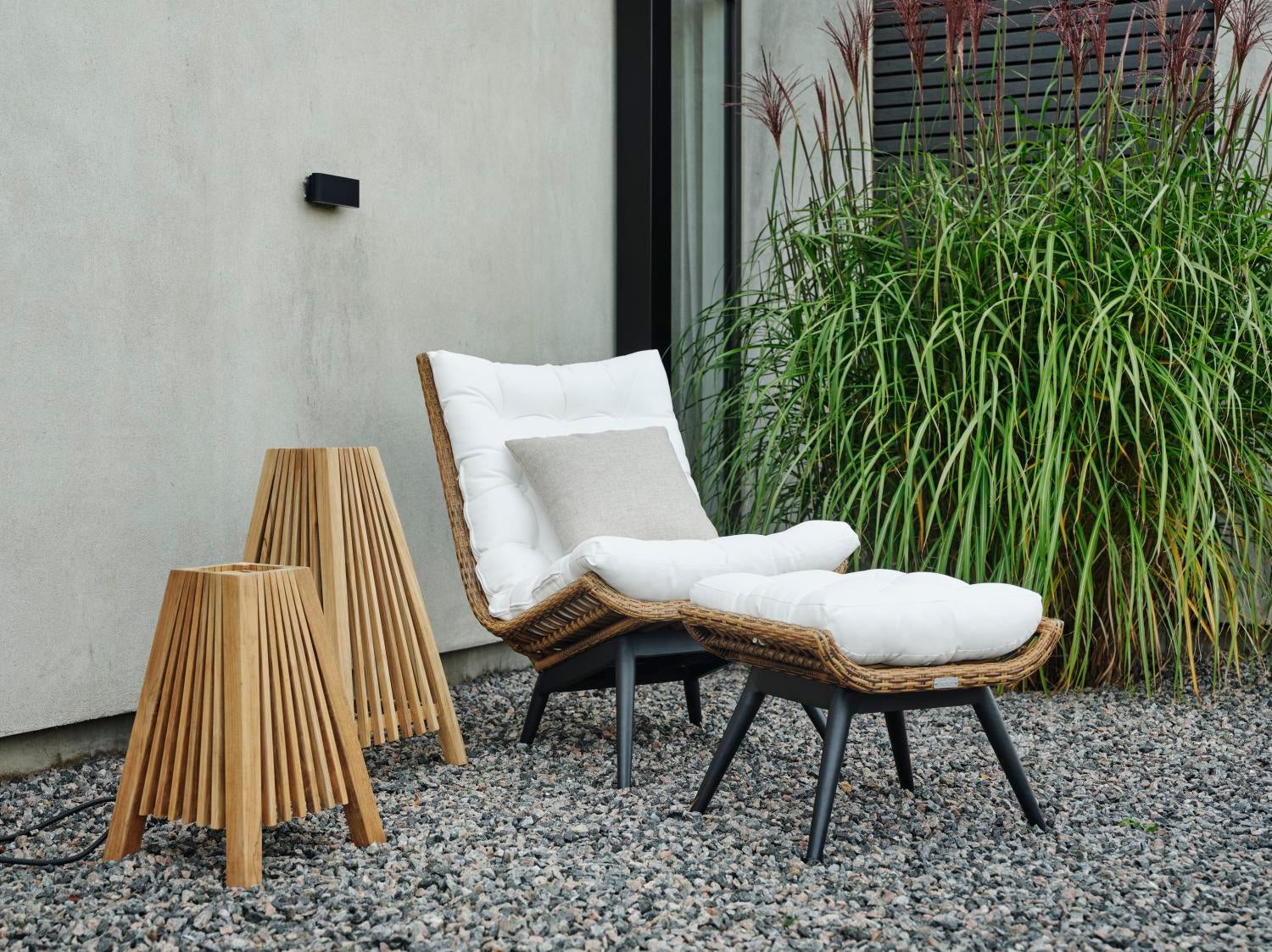 Covelo loungestol Natur/hvid