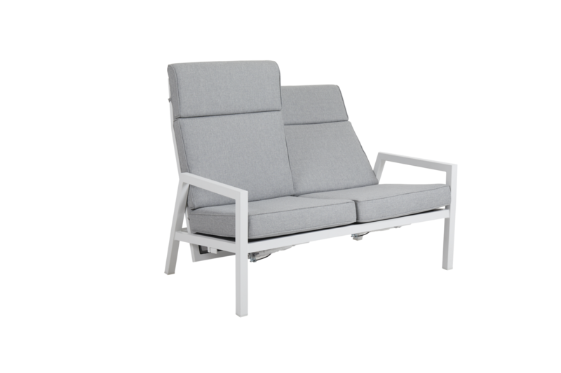 Belfort 2-personers sofa Hvid/Pearl grey