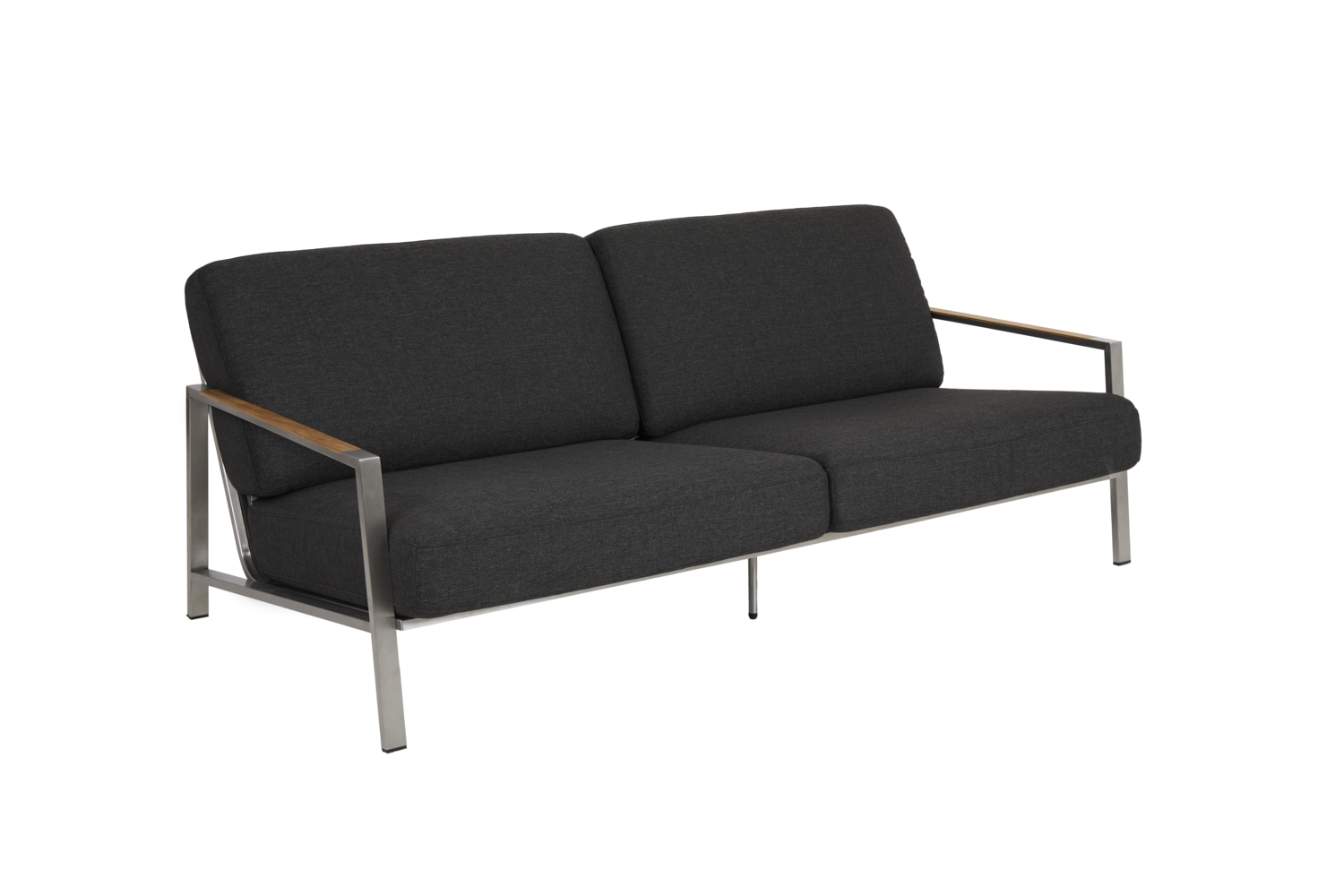 Naos 2,5 sæder sofa  Rustfrit stål/Nearly black