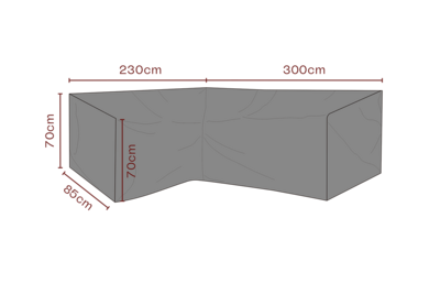 Møbelovertræk hjørnesofa Sort
