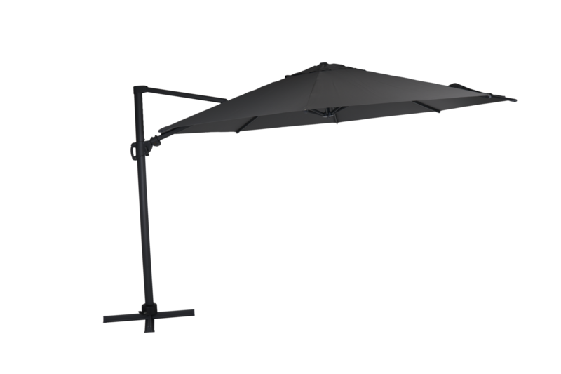 Varallo frithængende parasol Antracit/grå