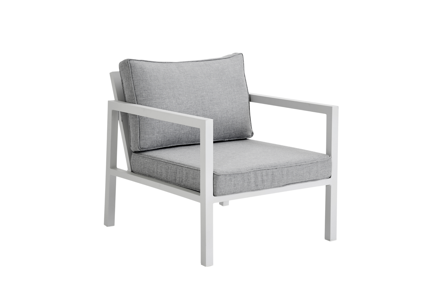 Belfort lænestol Hvid/Pearl grey