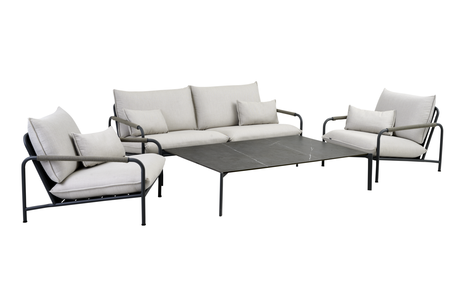 Lerberget 2,5 sæder sofa  Antracit/ash