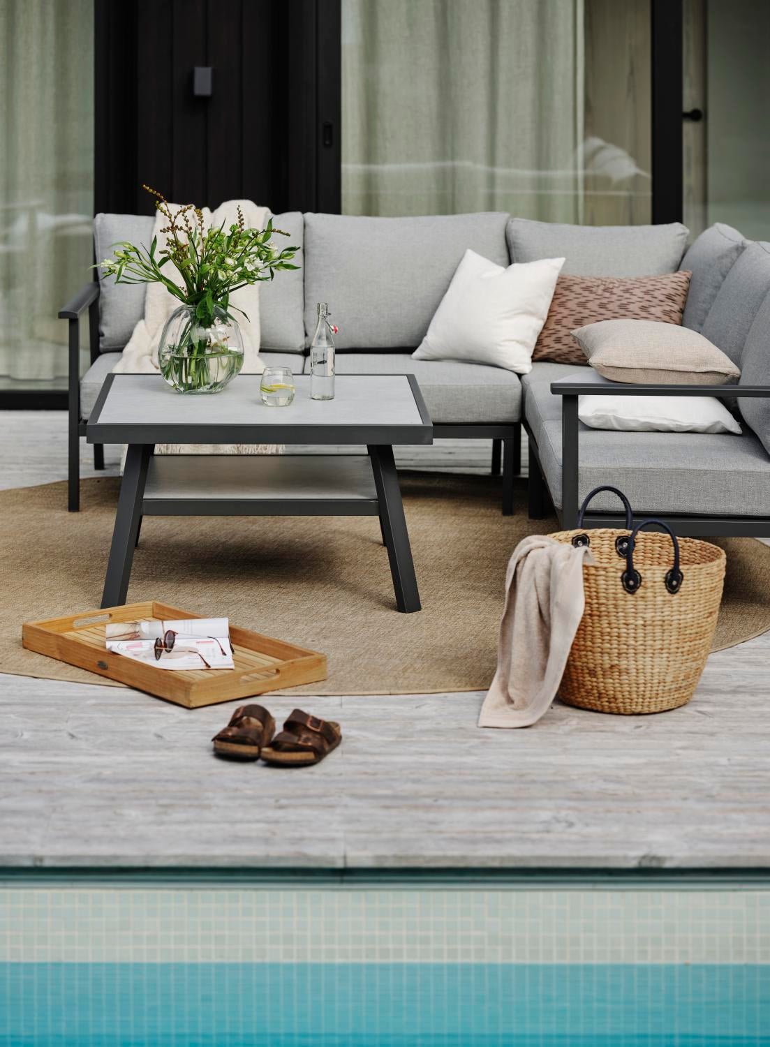 Samvaro Low hjørne Antracit/Pearl grey