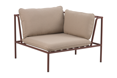 Collier hjørne Zin Red/Teddy Beige