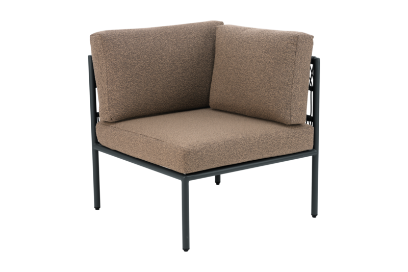 Reno hjørne Svart/Raw Peanut