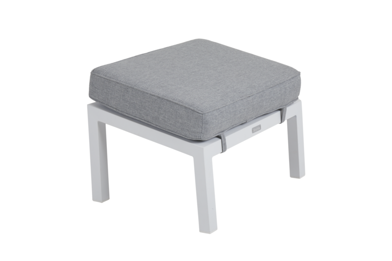 Belfort fodskammel Hvid/Pearl grey