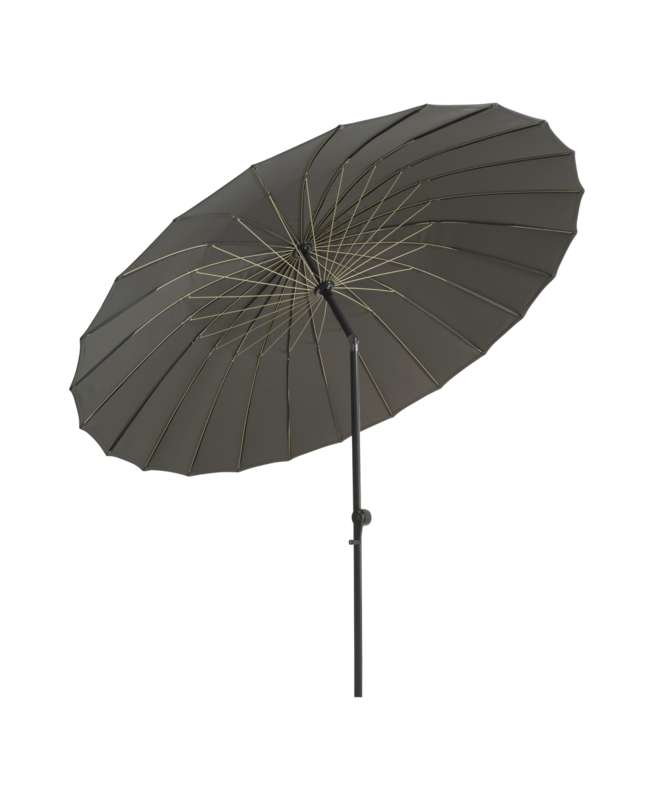 Shanghai parasol Aluminium/grå