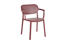 Nuta stol med armlæn Rød