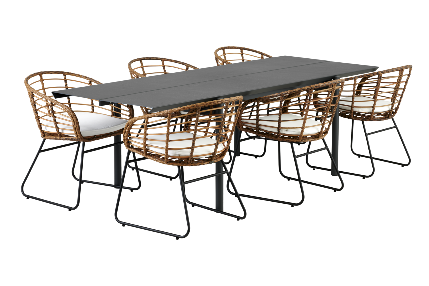 Covelo spisebordsstol Natur/hvid